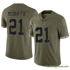 Mens Kansas City Chiefs Trent Mcduffie Olive Game 2022 Salute To Service Kcc216 Jersey C1100